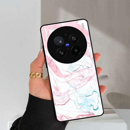 Fashion Marble Texture Glossy Metal Case Cover For Vivo