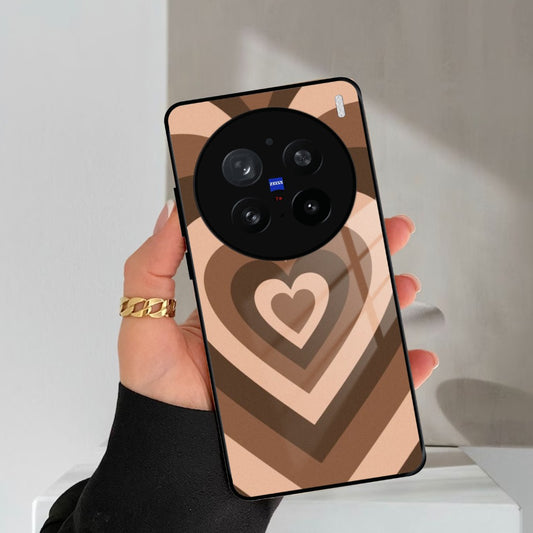 Latte Love Pattern Glossy Metal Case Cover For Vivo