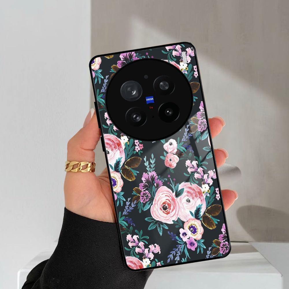 Cute Floral Glossy Metal Case Cover For Vivo - ShopOnCliQ