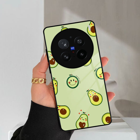 Cute Avocado Glossy Metal Case Cover For Vivo