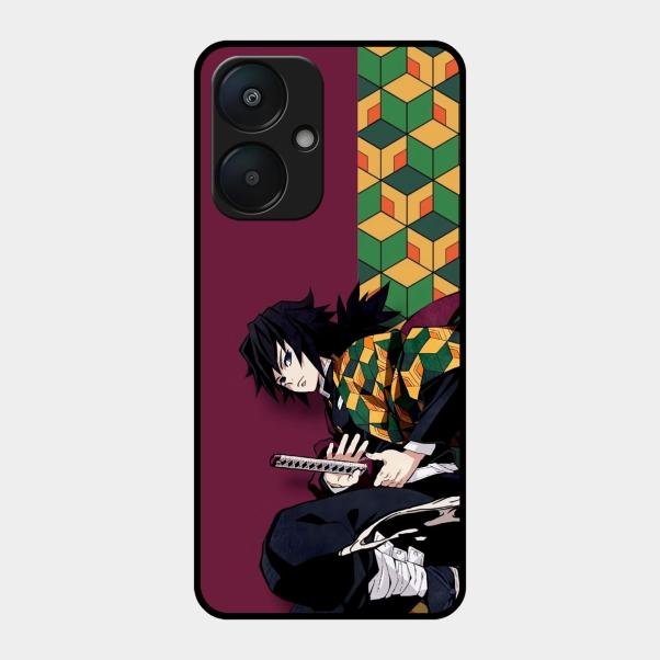 Water Soul Glass Case Cover For Redmi 13C 5G
