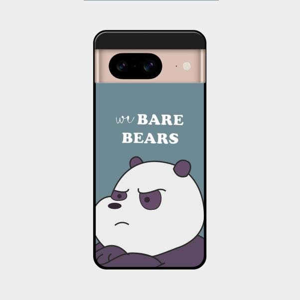 We Bare Bears Blue Glossy Metal Case Cover For Google Pixel 8 5G