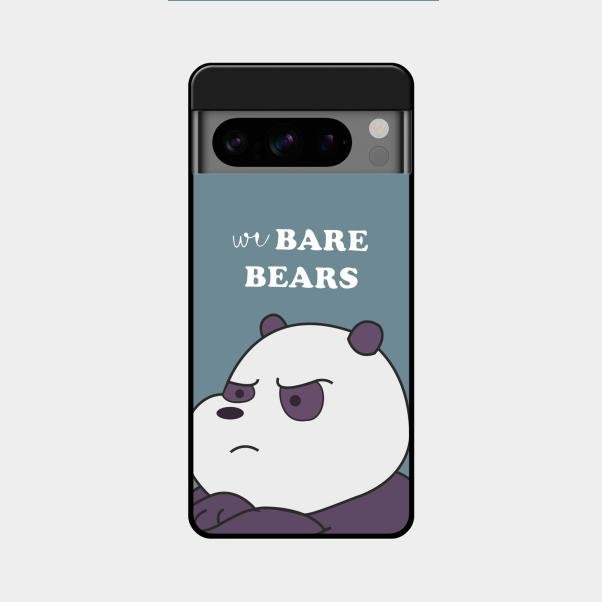 We Bare Bears Blue Glossy Metal Case Cover For Google Pixel 8 Pro 5G