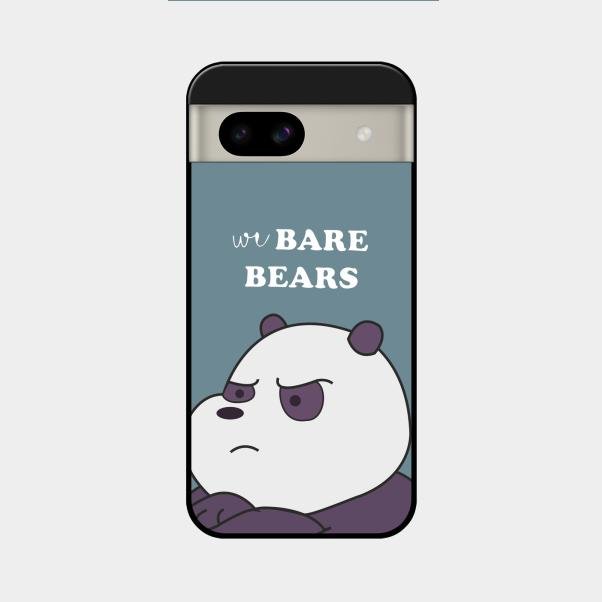 We Bare Bears Blue Glossy Metal Case Cover For Google Pixel 8A 5G