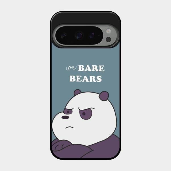 We Bare Bears Blue Glossy Metal Case Cover For Google Pixel 9 Pro 5G