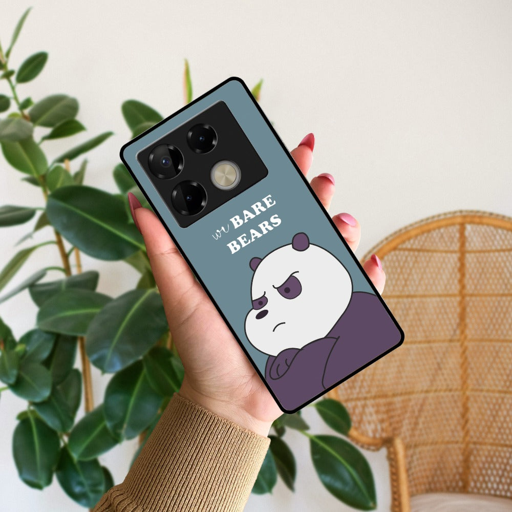 We Bare Bears Blue Glossy Metal Case Cover For Infinix