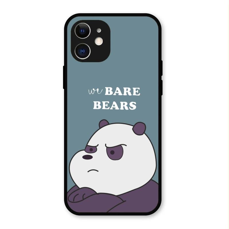 We Bare Bears Blue Glossy Metal Case Cover For iPhone 12