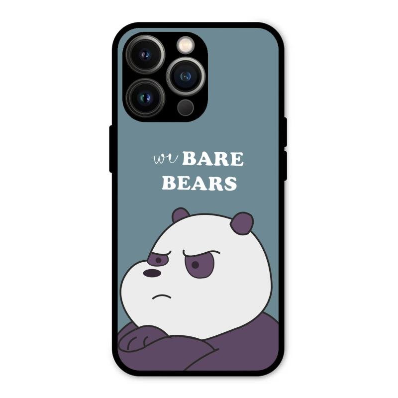 We Bare Bears Blue Glossy Metal Case Cover For iPhone 13 Pro