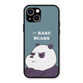 We Bare Bears Blue Glossy Metal Case Cover For iPhone 13