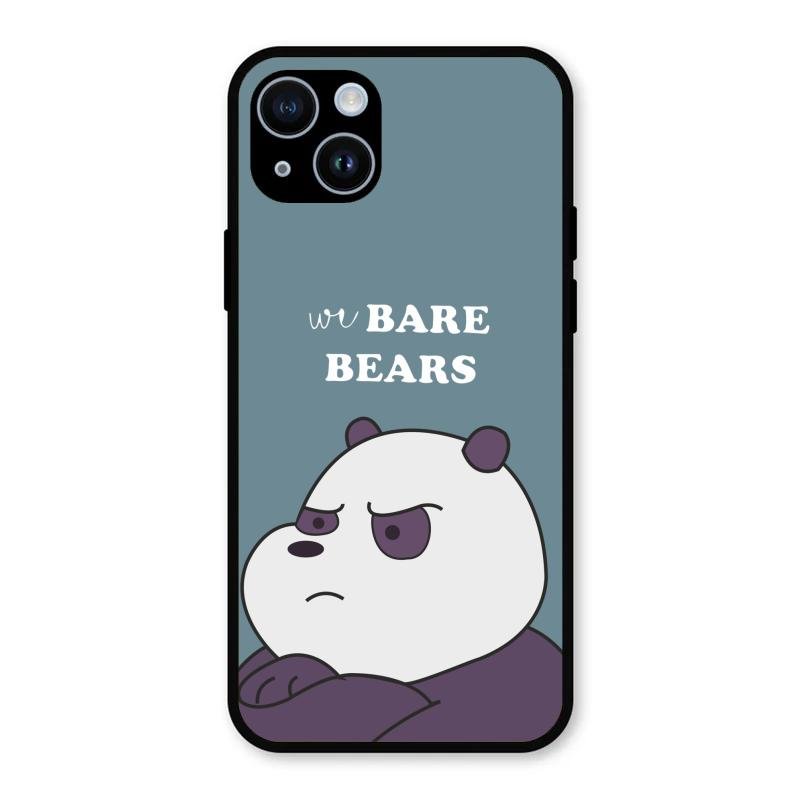 We Bare Bears Blue Glossy Metal Case Cover For iPhone 14