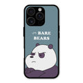 We Bare Bears Blue Glossy Metal Case Cover For iPhone 16 Pro