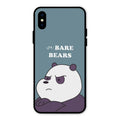 We Bare Bears Blue Glossy Metal Case Cover For iPhone XS