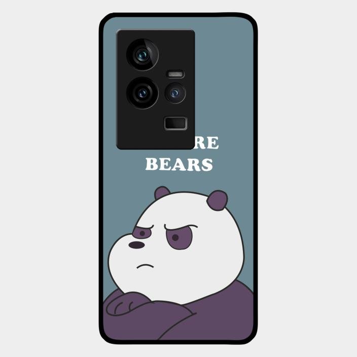 We Bare Bears Blue Glossy Metal Case Cover For Iqoo 11 5G