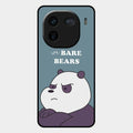 We Bare Bears Blue Glossy Metal Case Cover For Iqoo 12 5G