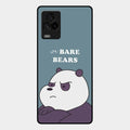 We Bare Bears Blue Glossy Metal Case Cover For Iqoo 7 Legend 5G