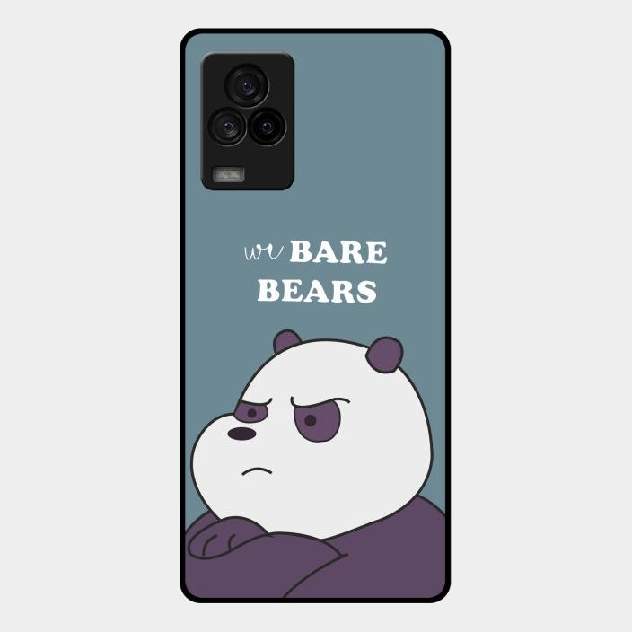 We Bare Bears Blue Glossy Metal Case Cover For Iqoo 7 Legend 5G