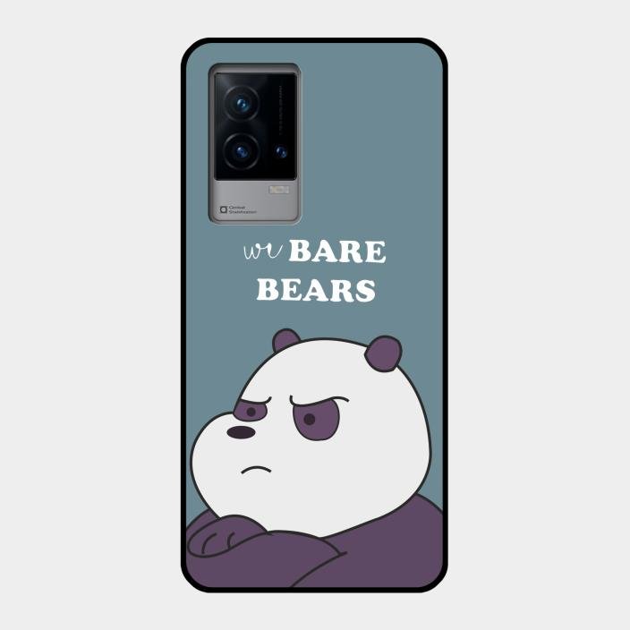 We Bare Bears Blue Glossy Metal Case Cover For Iqoo 9 5G