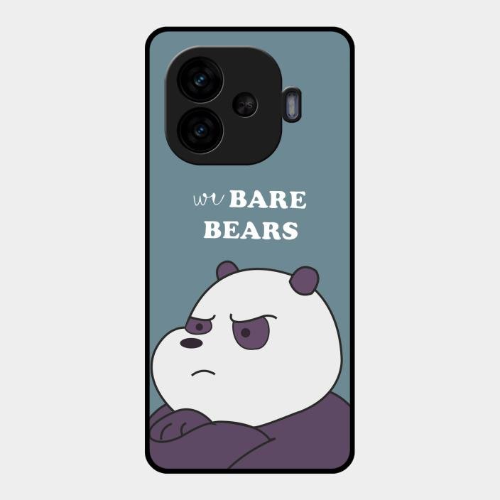 We Bare Bears Blue Glossy Metal Case Cover For Iqoo Neo 10R 5G