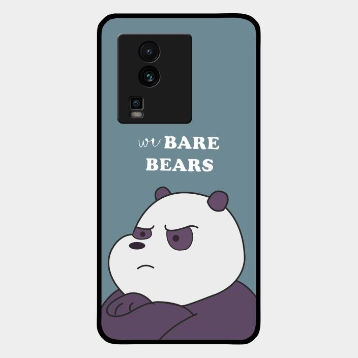 We Bare Bears Blue Glossy Metal Case Cover For Iqoo Neo 7 5G