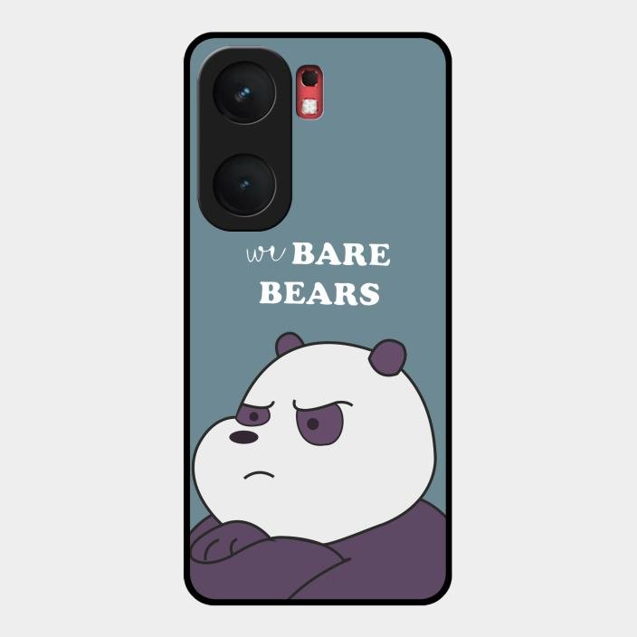 We Bare Bears Blue Glossy Metal Case Cover For Iqoo Neo 9 Pro 5G