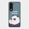 We Bare Bears Blue Glossy Metal Case Cover For Iqoo Z10 Lite
