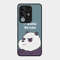 We Bare Bears Blue Glossy Metal Case Cover For iQOO Z10x 5G