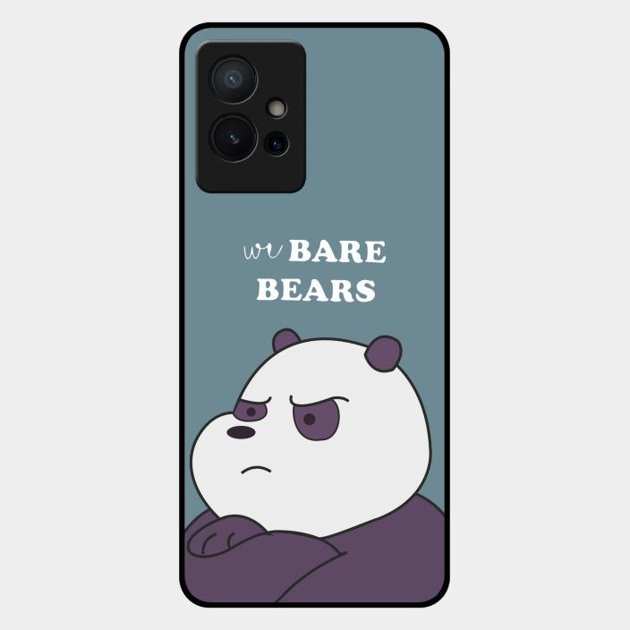 We Bare Bears Blue Glossy Metal Case Cover For Iqoo Z6 5G