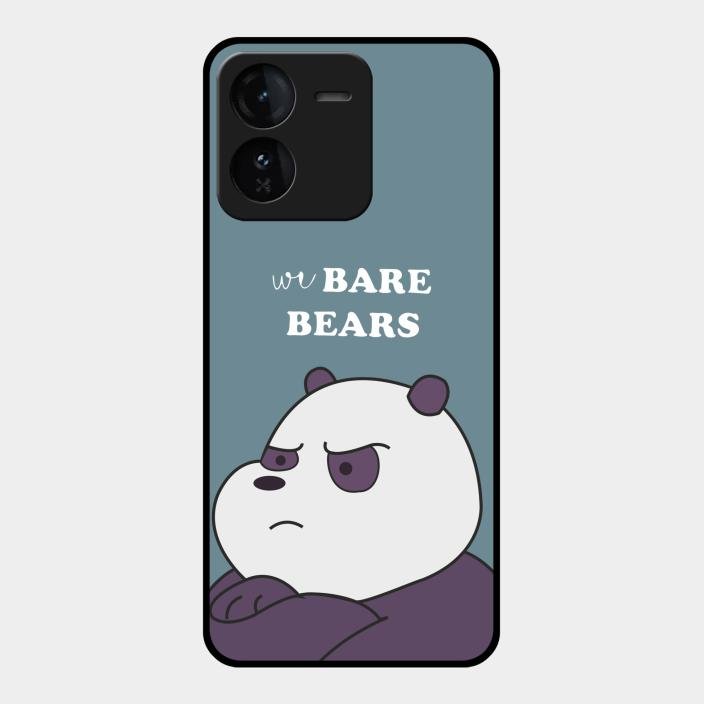 We Bare Bears Blue Glossy Metal Case Cover For Iqoo Z9 5G