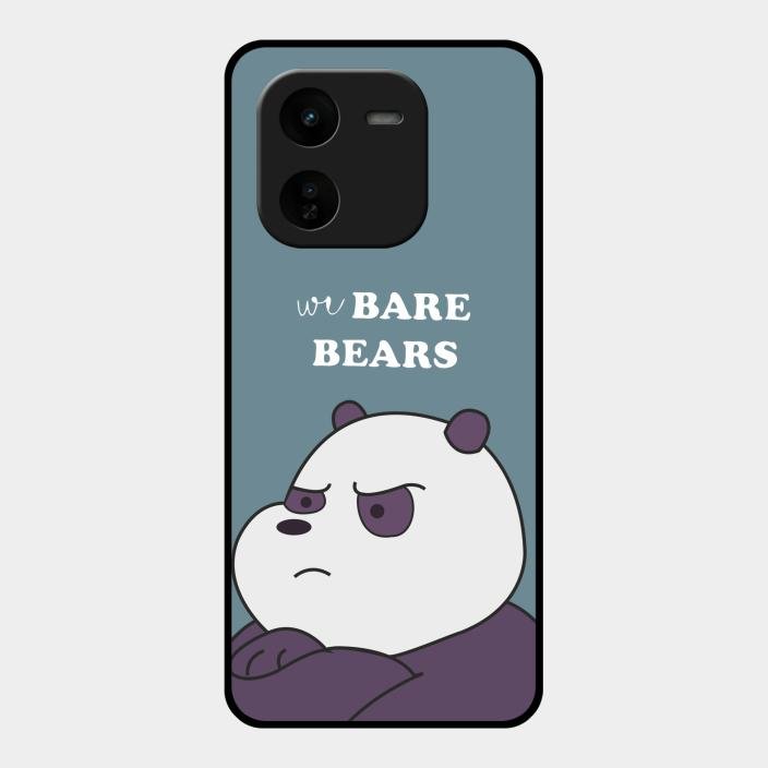We Bare Bears Blue Glossy Metal Case Cover For Iqoo Z9X 5G