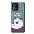 We Bare Bears Blue Glossy Metal Case Cover For Motorola Edge 40 5G