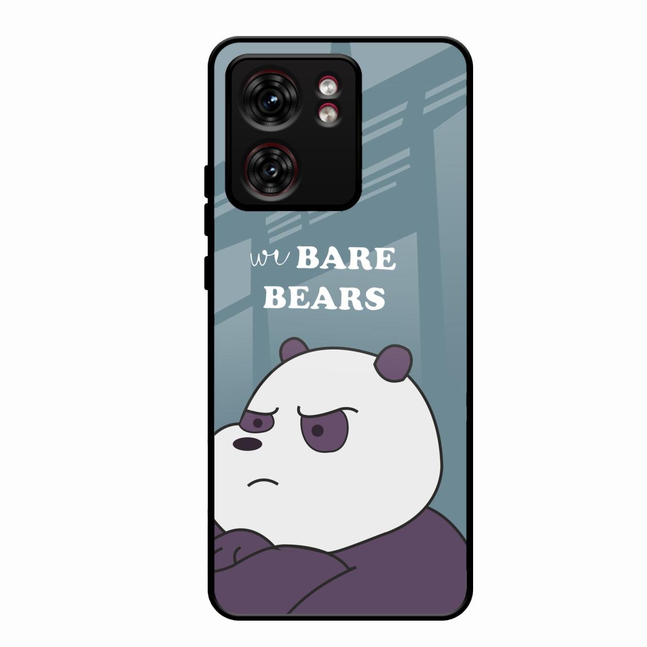 We Bare Bears Blue Glossy Metal Case Cover For Motorola Edge 40