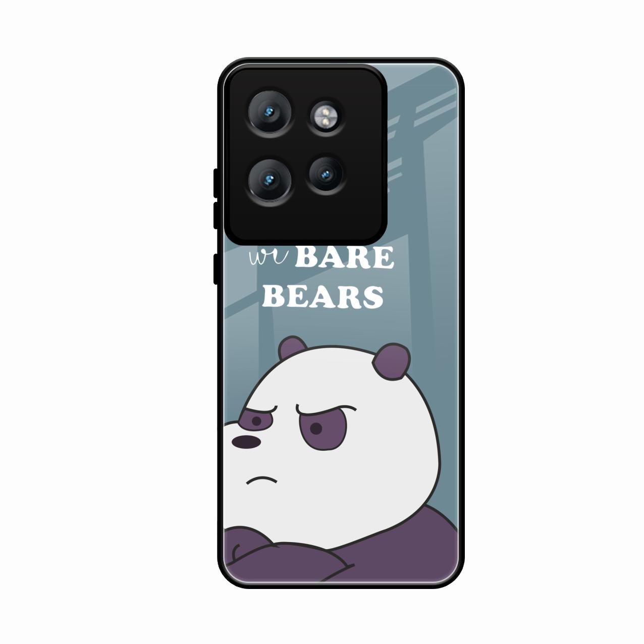 We Bare Bears Blue Glossy Metal Case Cover For Motorola Edge 50