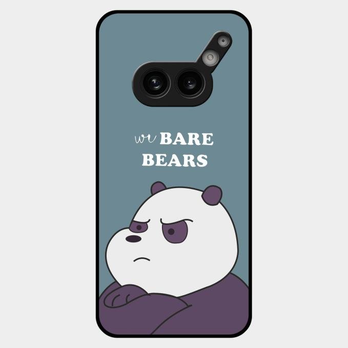 We Bare Bears Blue Glossy Metal Case Cover For Nothing Phone 2A Plus