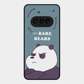 We Bare Bears Blue Glossy Metal Case Cover For Nothing Phone 3A 5G