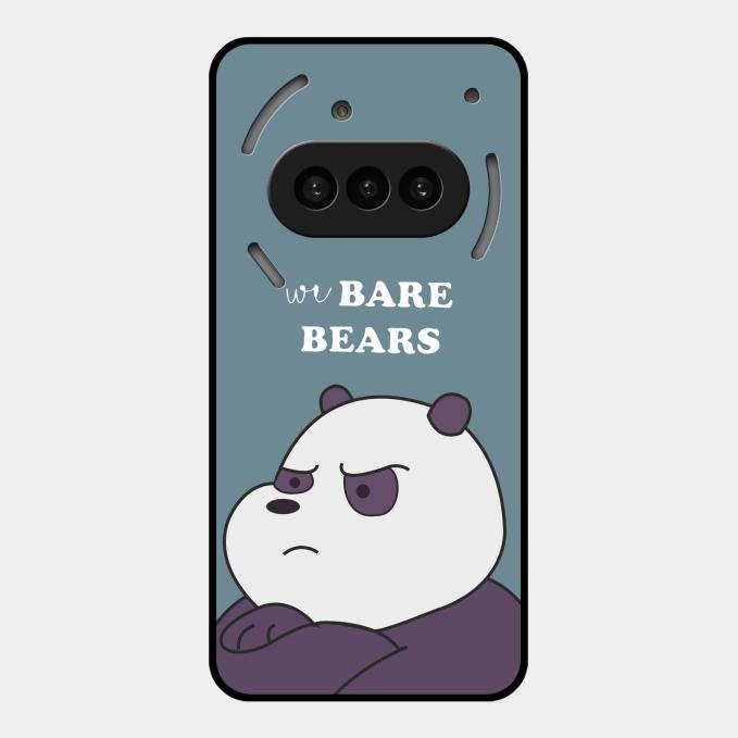We Bare Bears Blue Glossy Metal Case Cover For Nothing Phone 3A 5G