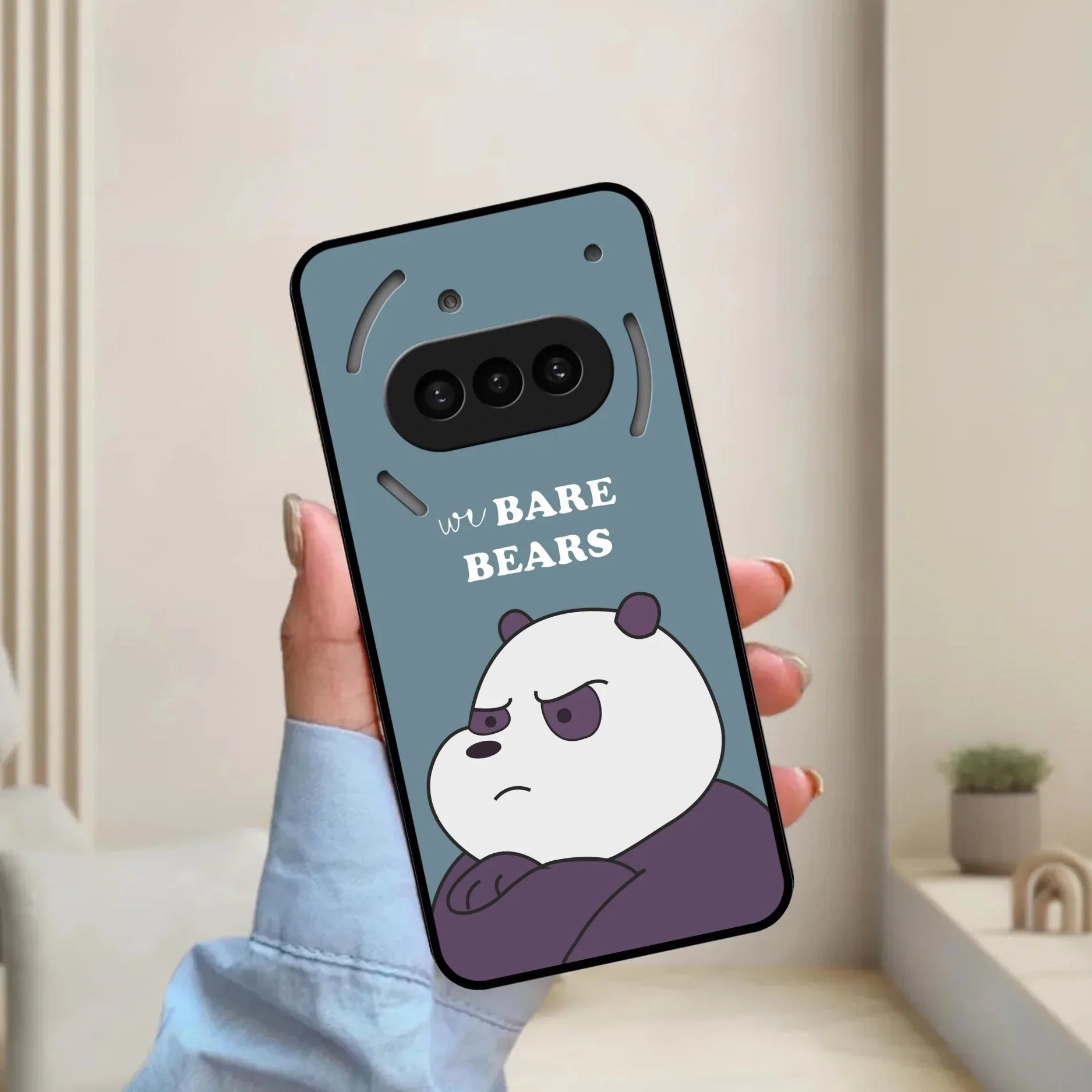 We Bare Bears Blue Glossy Metal Case Cover For Nothing - ShopOnCliQ