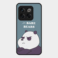 We Bare Bears Blue Glossy Metal Case Cover For Oneplus 10T 5G