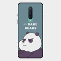 We Bare Bears Blue Glossy Metal Case Cover For Oneplus 8