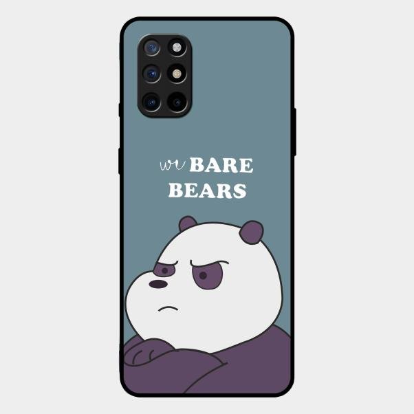 We Bare Bears Blue Glossy Metal Case Cover For Oneplus 8T