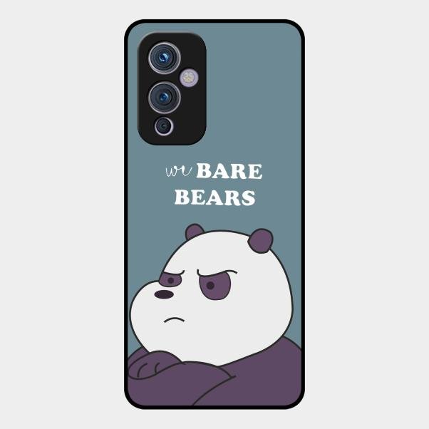 We Bare Bears Blue Glossy Metal Case Cover For Oneplus 9 5G