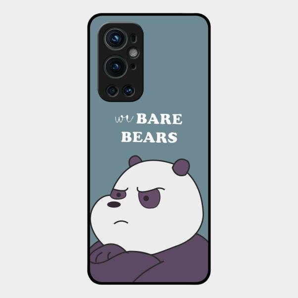 We Bare Bears Blue Glossy Metal Case Cover For Oneplus 9 Pro 5G