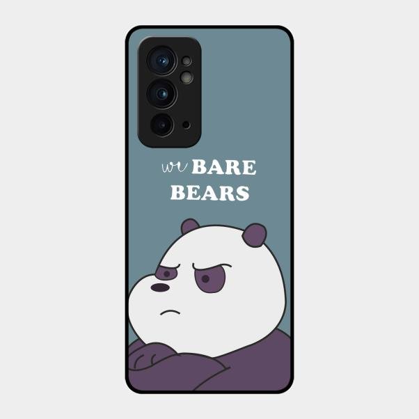 We Bare Bears Blue Glossy Metal Case Cover For Oneplus 9Rt 5G