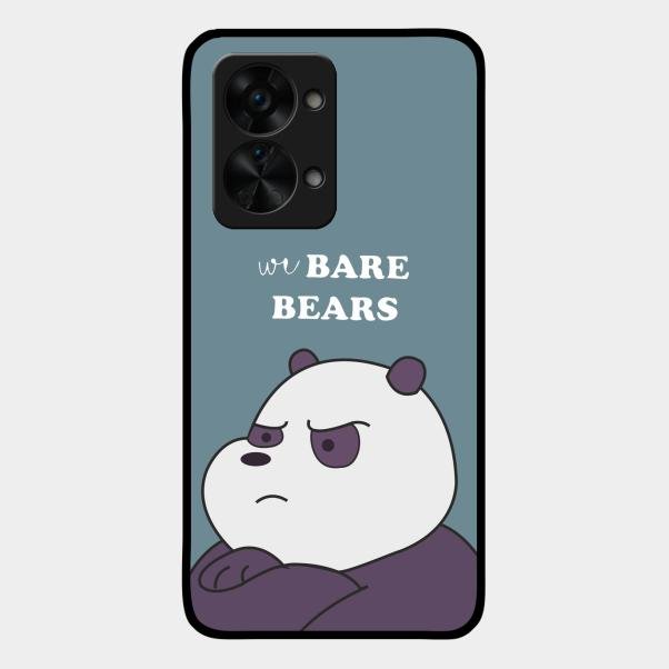 We Bare Bears Blue Glossy Metal Case Cover For Oneplus Nord 2T 5G
