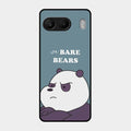 We Bare Bears Blue Glossy Metal Case Cover For Oneplus Nord 4 5G