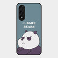 We Bare Bears Blue Glossy Metal Case Cover For Oneplus Nord 5 5G