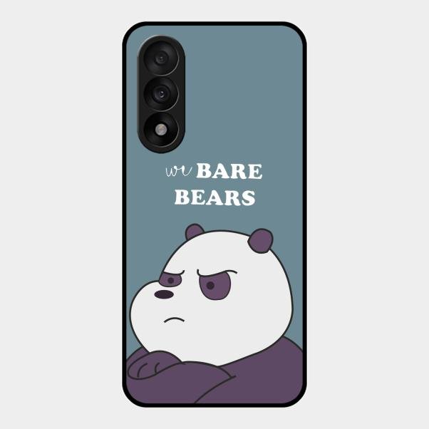 We Bare Bears Blue Glossy Metal Case Cover For Oneplus Nord 5 5G
