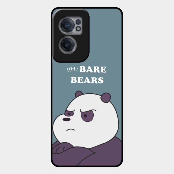 We Bare Bears Blue Glossy Metal Case Cover For Oneplus Nord Ce 2 5G