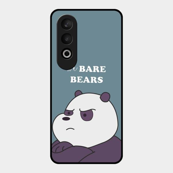 We Bare Bears Blue Glossy Metal Case Cover For Oneplus Nord Ce 4 5G
