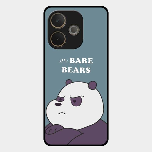 We Bare Bears Blue Glossy Metal Case Cover For Oppo A5 Pro 5G