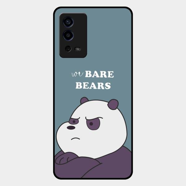 We Bare Bears Blue Glossy Metal Case Cover For Oppo A55